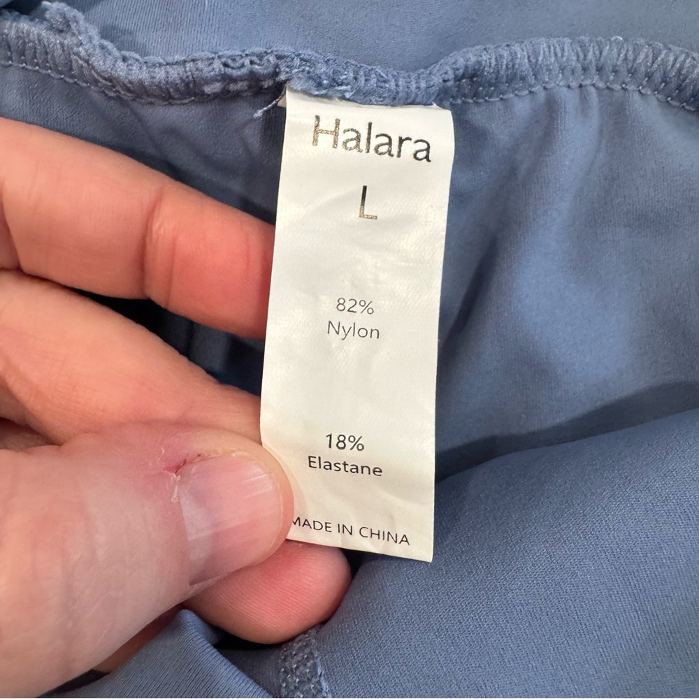 Halara Country Blue High-Waist Pull-on Active Shorts with Lined Spandex Pockets - Picture 5 of 8